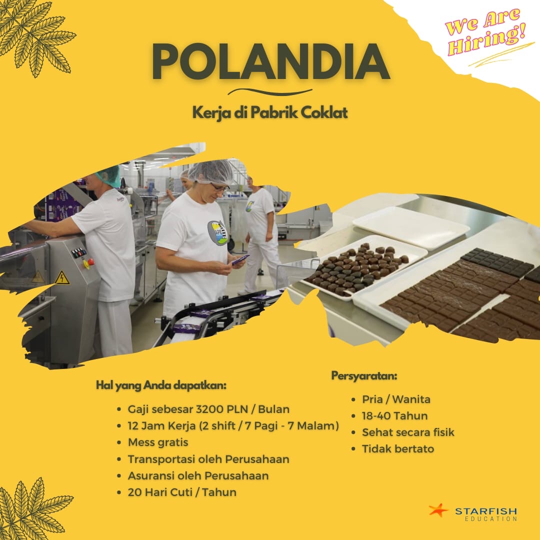 Ada Kesempatan Kerja Ke Luar Negeri Nih, Loker ke Polandia