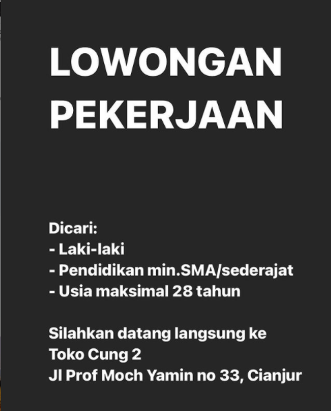 Lowongan Pekerjaan Cianjur di Toko Meubeul Cung 2