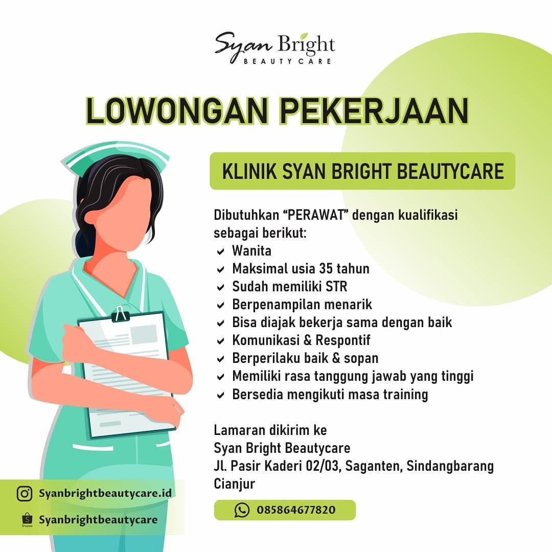 Lowongan Kerja Syan Bright Beauty Care Cianjur