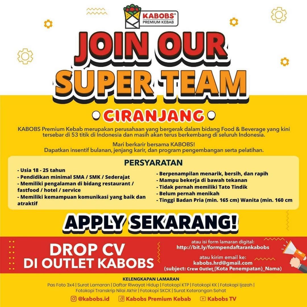 Lowongan Kerja Kabobs Ciranjang