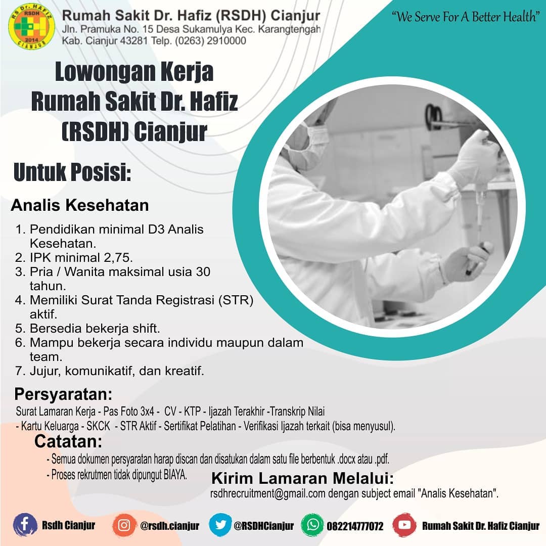 Lowongan kerja di RSDH Cianjur