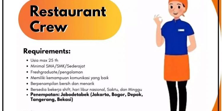 Lowongan Kerja Restoran Crew Yoshinoya Jabodetabek
