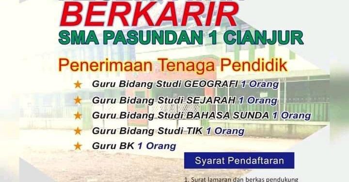Lowongan Kerja Guru di SMA Pasundan Satu Cianjur