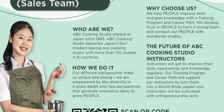 Lowongan Kerja Studio Consultant (Sales Team) di ABC Cooking Studio