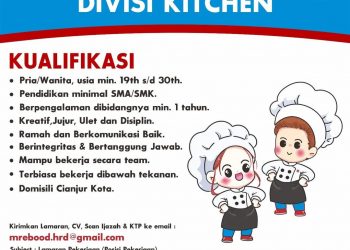 Mr Ebood Cianjur Buka Lowongan Kerja di Bagian Kitchen