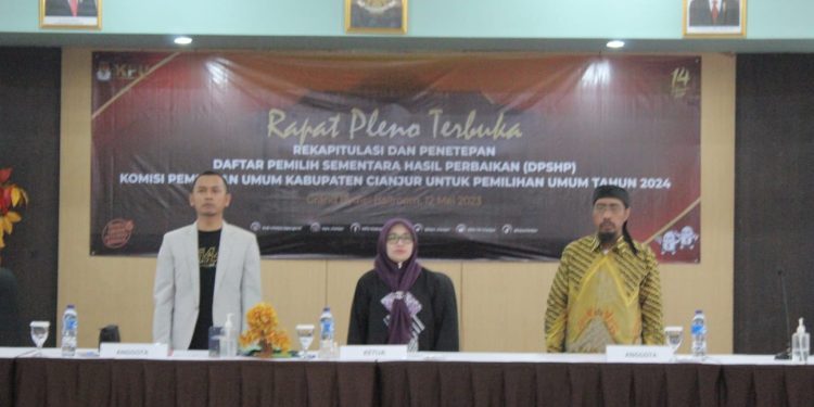 KPU Cianjur Gelar Rapat Pleno, Pemutakhiran Data Pemilih 2024